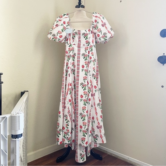 NEW Hill House Matilda Nap Dress in Red Shell Vine Cotton XXS - Picture 4 of 8